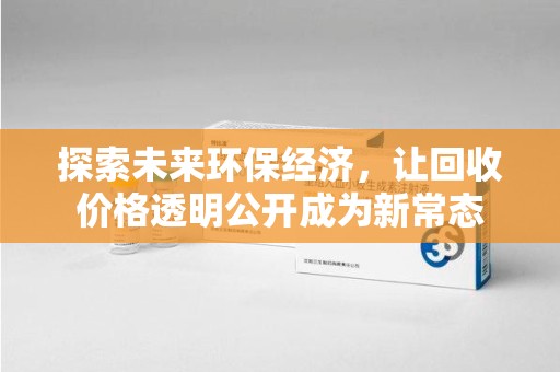 合肥探索未来环保经济，让回收价格透明公开成为新常态